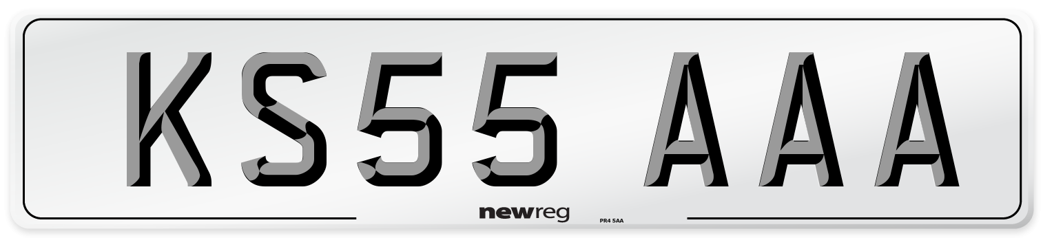 KS55 AAA Front Number Plate