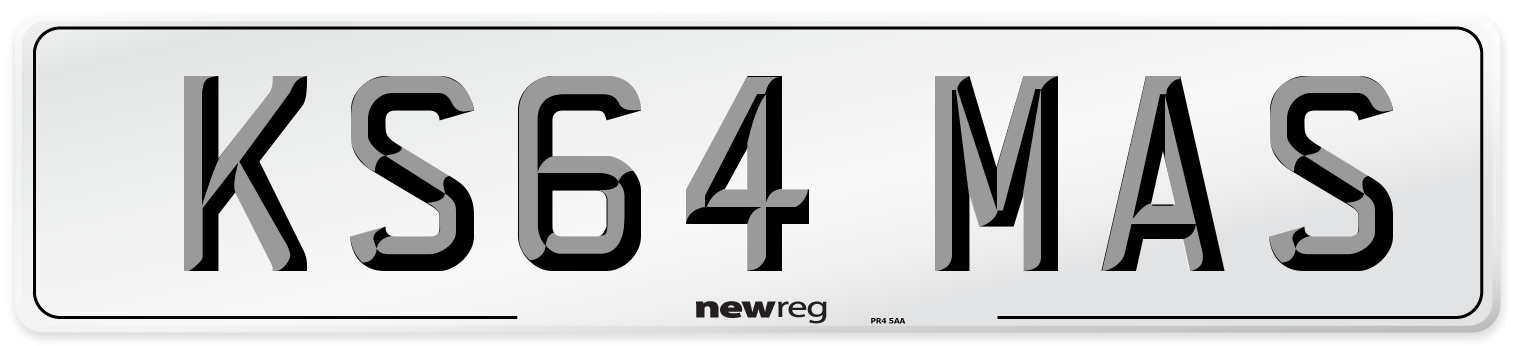 KS64 MAS Front Number Plate