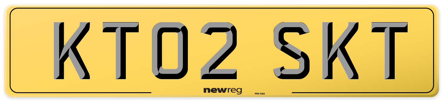 KT02 SKT Rear Number Plate