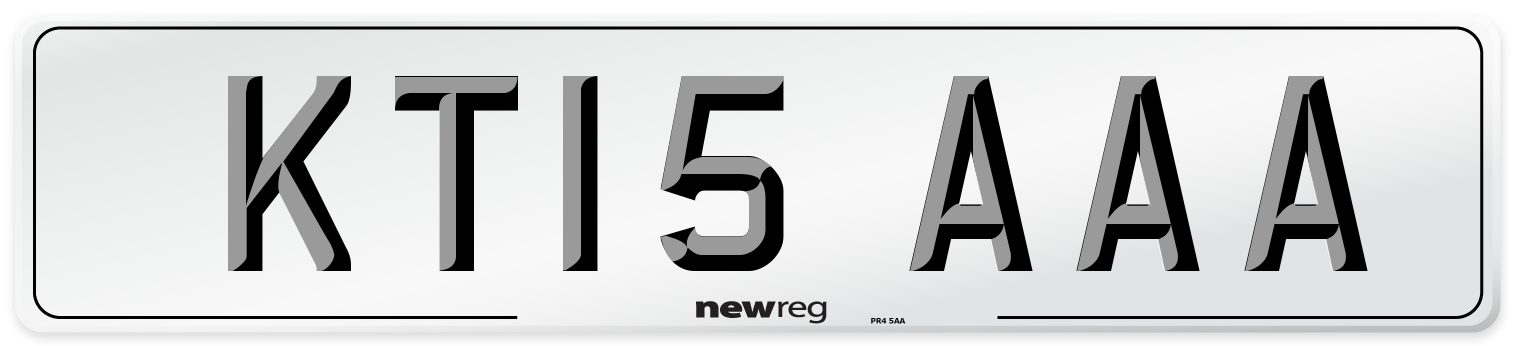 KT15 AAA Front Number Plate
