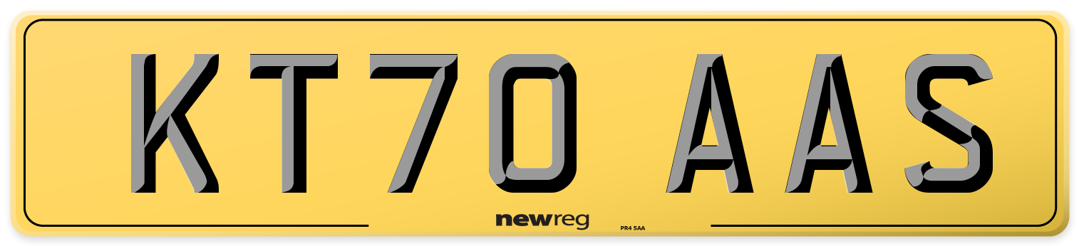 KT70 AAS Rear Number Plate