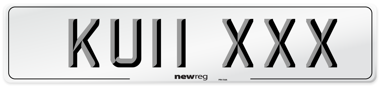 KU11 XXX Front Number Plate