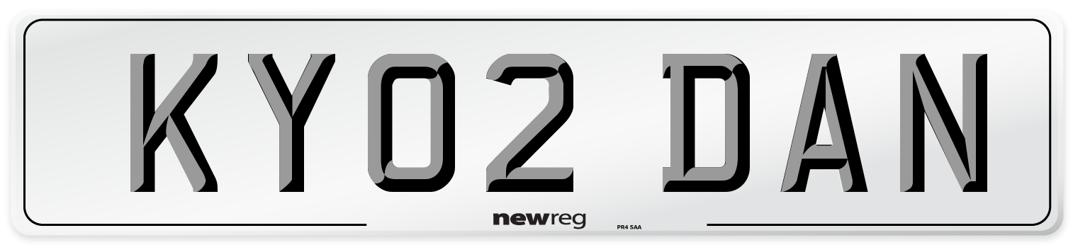 KY02 DAN Front Number Plate
