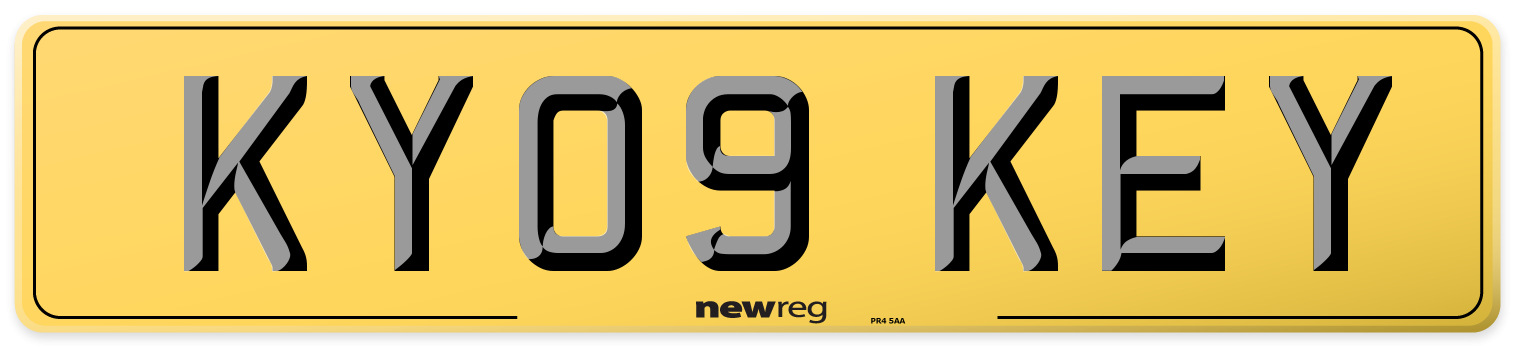KY09 KEY Rear Number Plate