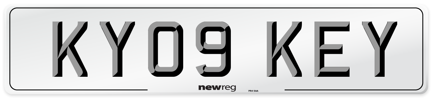 KY09 KEY Front Number Plate