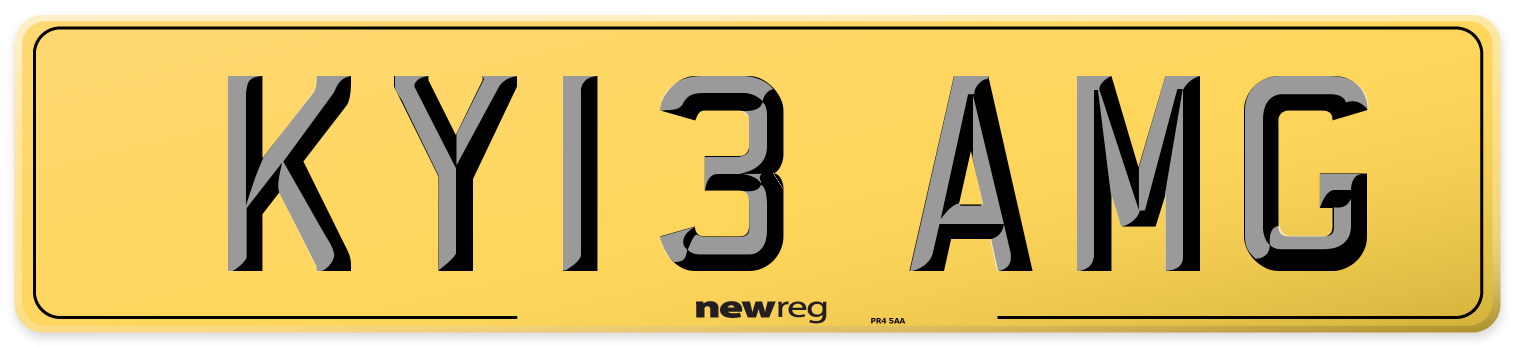 KY13 AMG Rear Number Plate