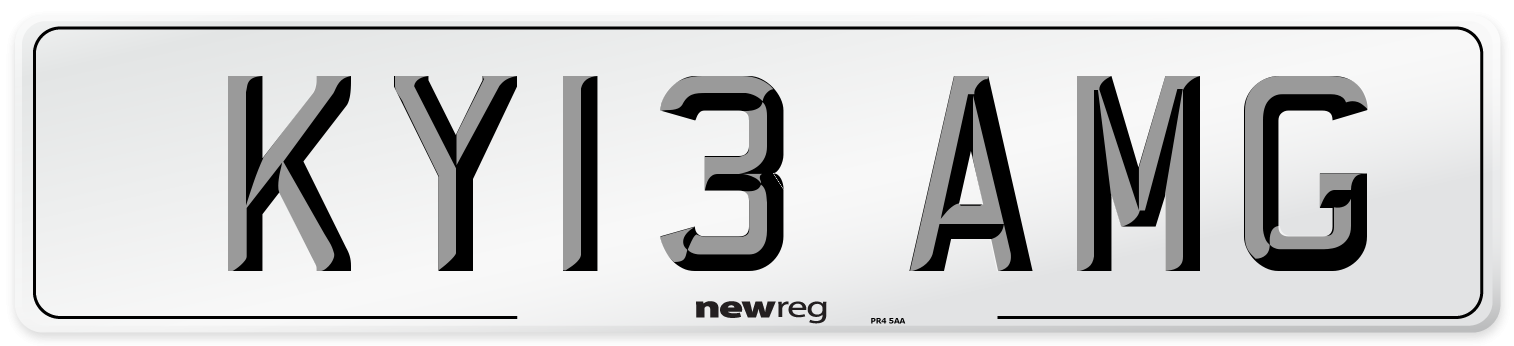 KY13 AMG Front Number Plate