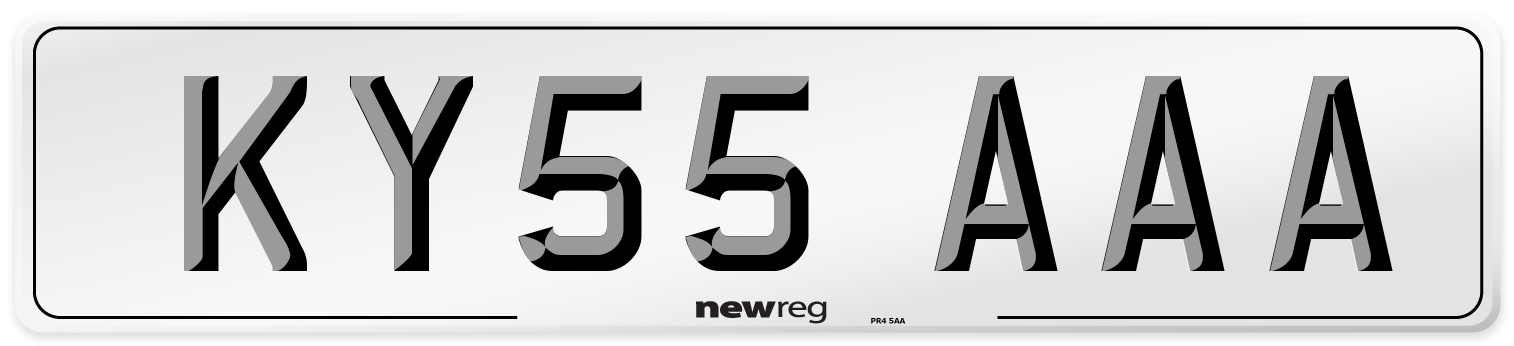 KY55 AAA Front Number Plate