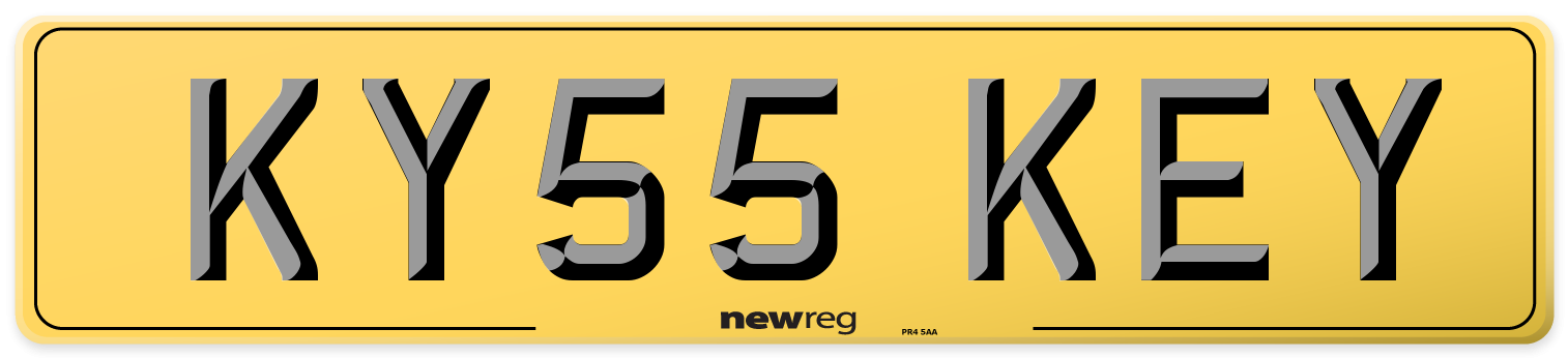 KY55 KEY Rear Number Plate