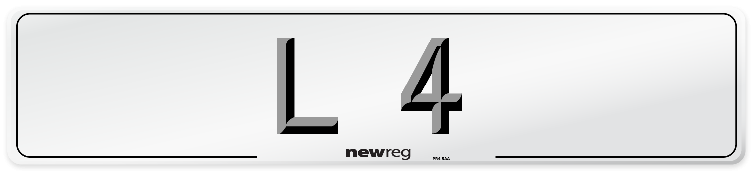 L 4 Front Number Plate