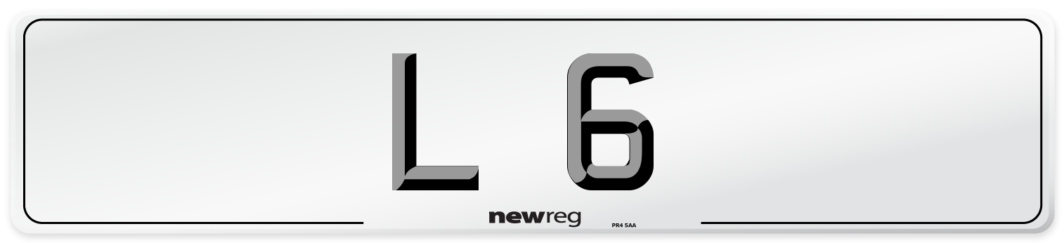 L 6 Front Number Plate