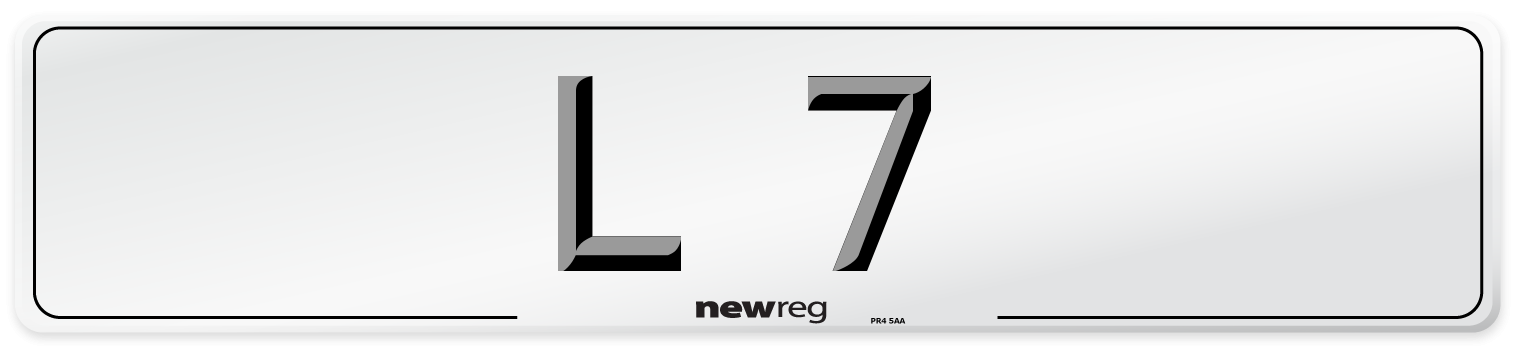L 7 Front Number Plate