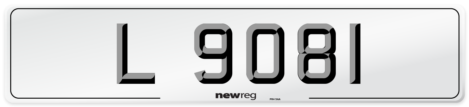 L 9081 Front Number Plate