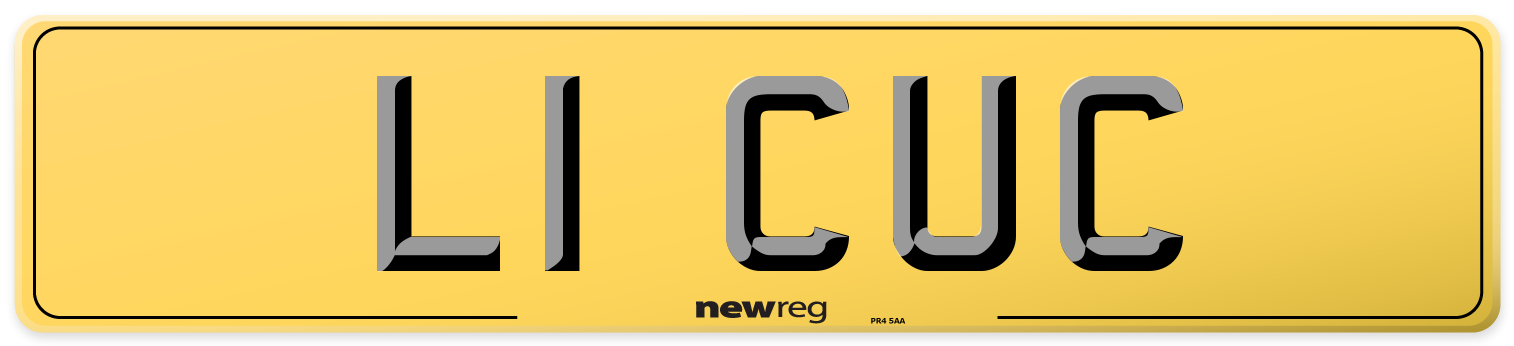 L1 CUC Rear Number Plate