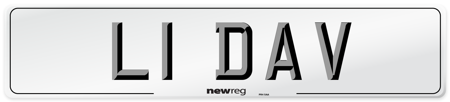 L1 DAV Front Number Plate