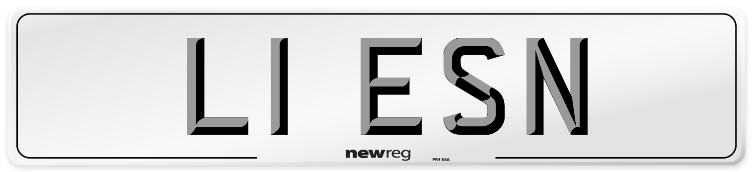 L1 ESN Front Number Plate