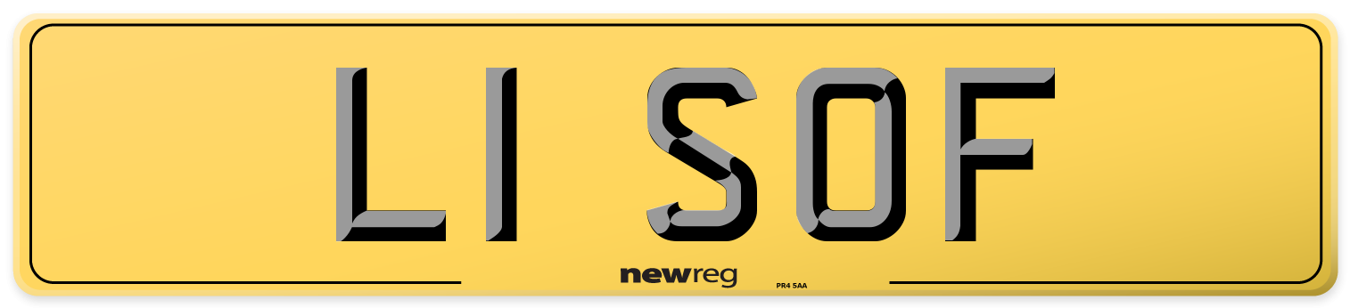 L1 SOF Rear Number Plate