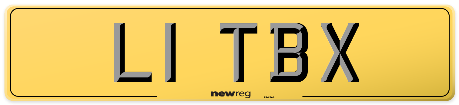 L1 TBX Rear Number Plate
