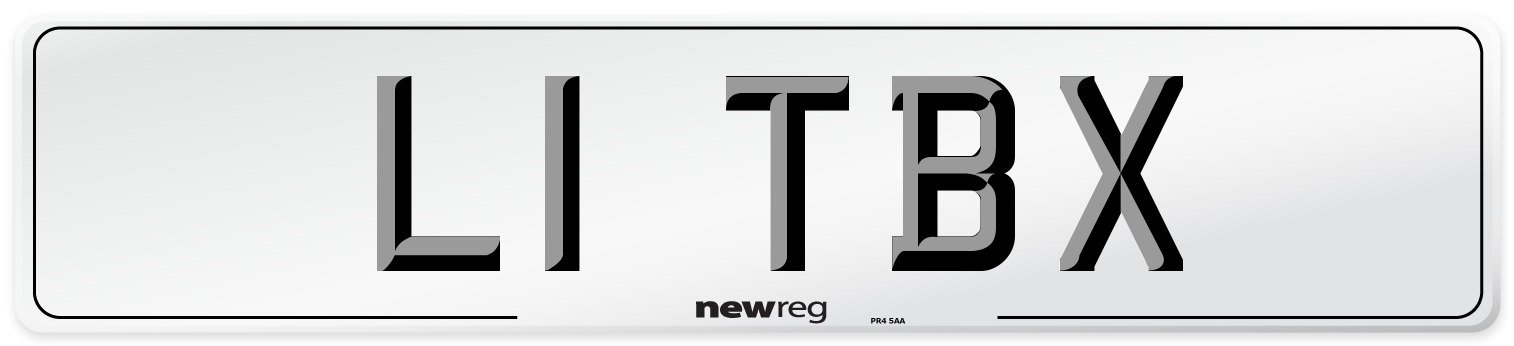 L1 TBX Front Number Plate