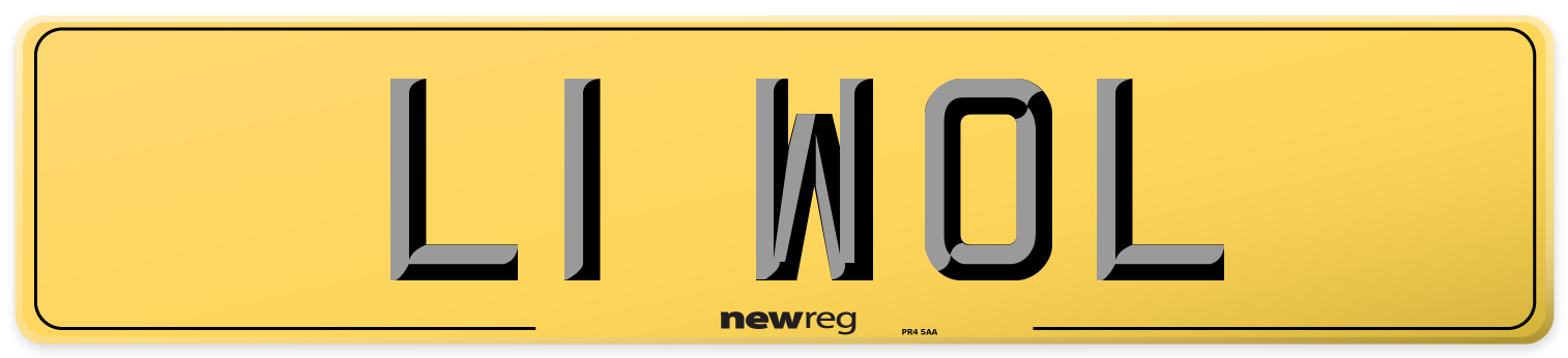 L1 WOL Rear Number Plate