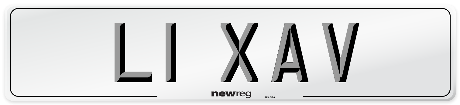L1 XAV Front Number Plate