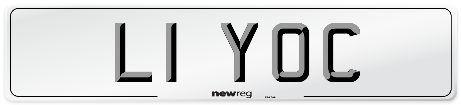 L1 YOC Front Number Plate