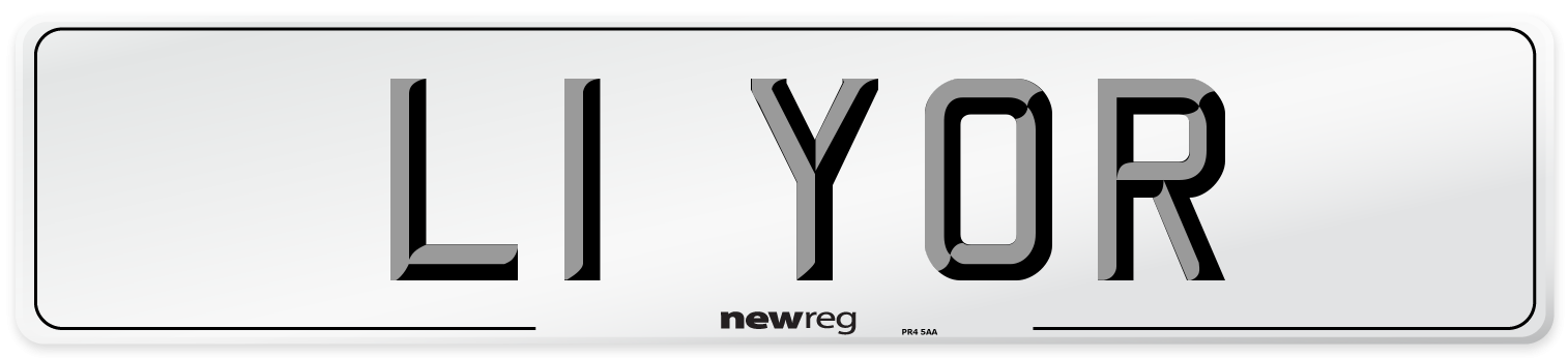 L1 YOR Front Number Plate