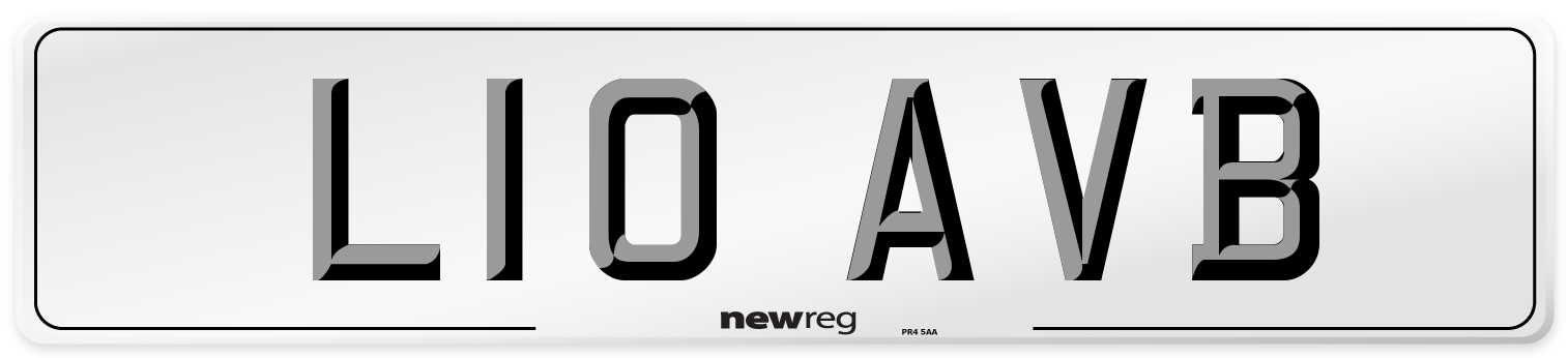 L10 AVB Front Number Plate