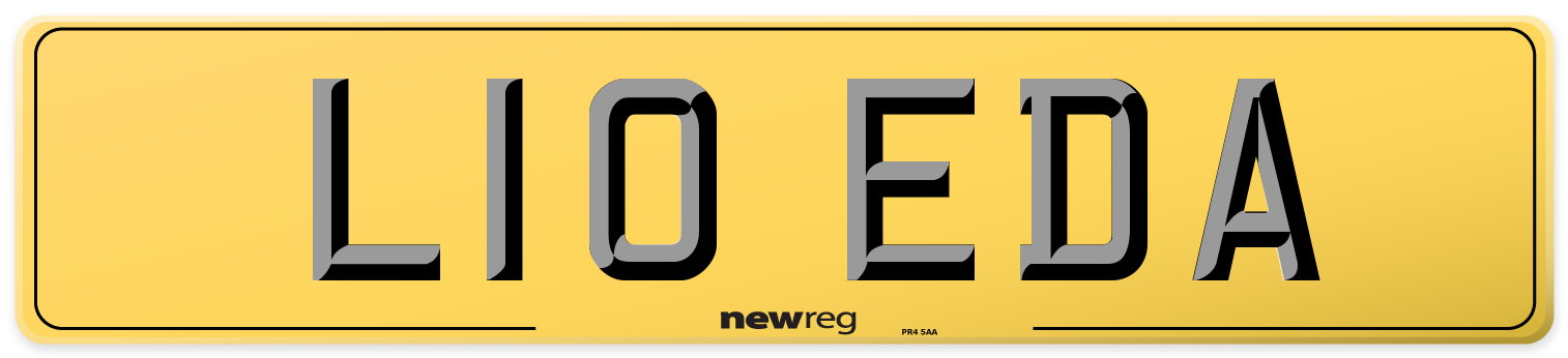 L10 EDA Rear Number Plate