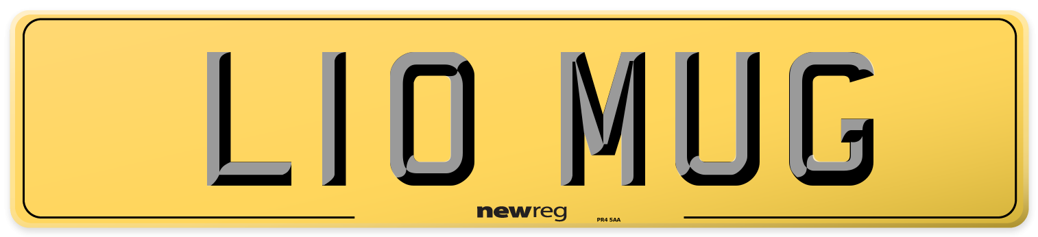 L10 MUG Rear Number Plate
