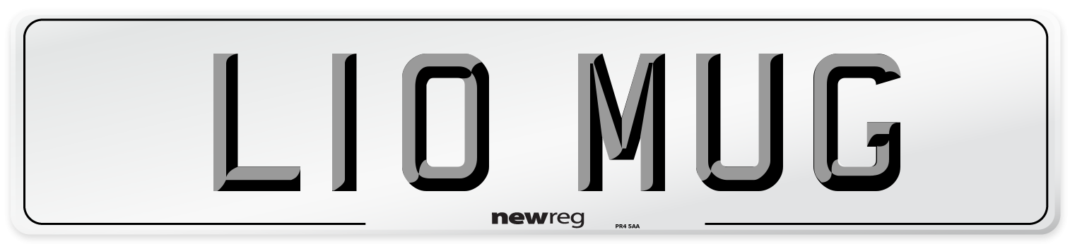 L10 MUG Front Number Plate