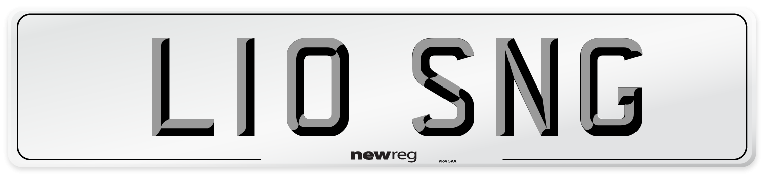 L10 SNG Front Number Plate