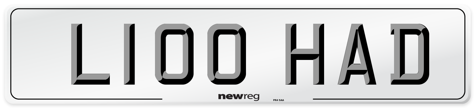 L100 HAD Front Number Plate