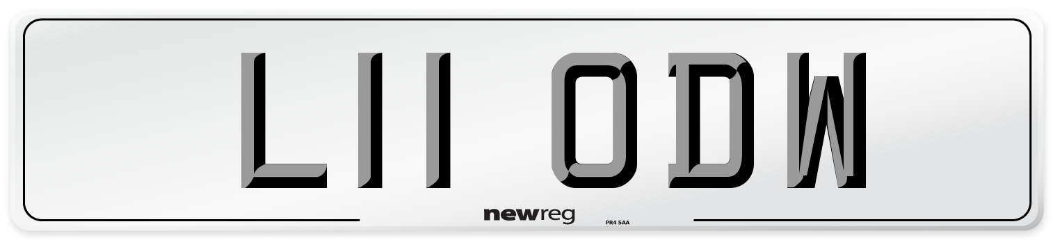 L11 ODW Front Number Plate