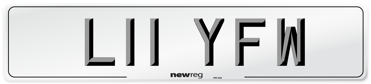 L11 YFW Front Number Plate