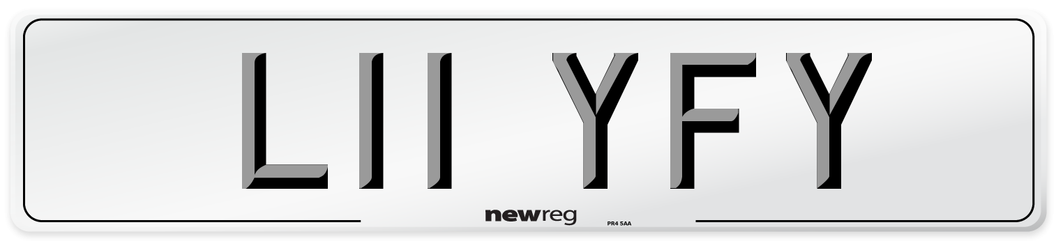 L11 YFY Front Number Plate