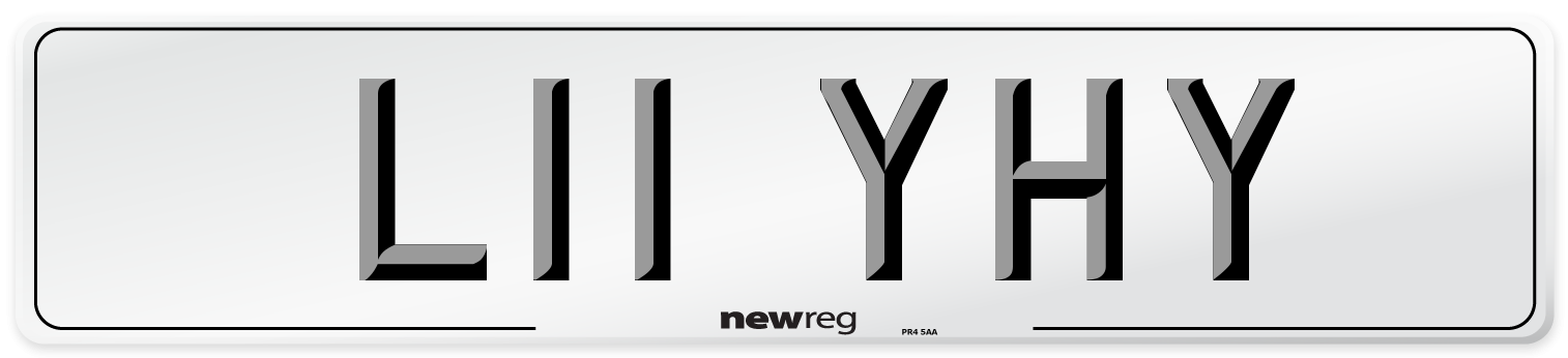 L11 YHY Front Number Plate