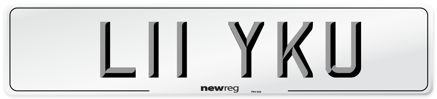 L11 YKU Front Number Plate