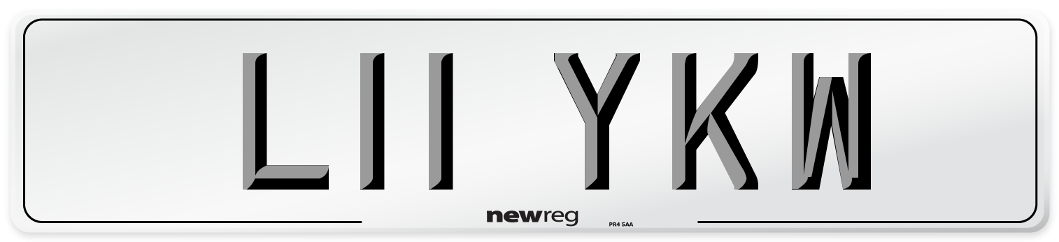 L11 YKW Front Number Plate