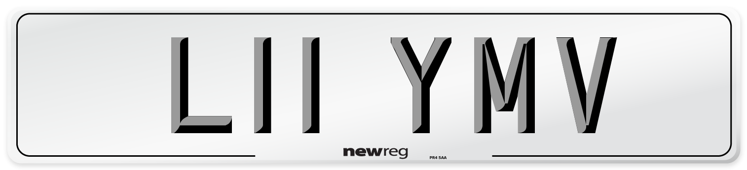 L11 YMV Front Number Plate