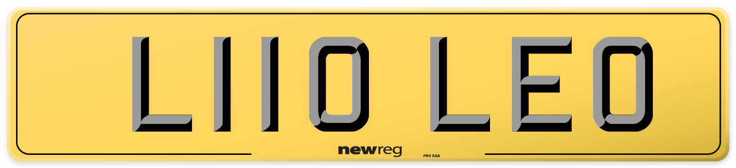 L110 LEO Rear Number Plate