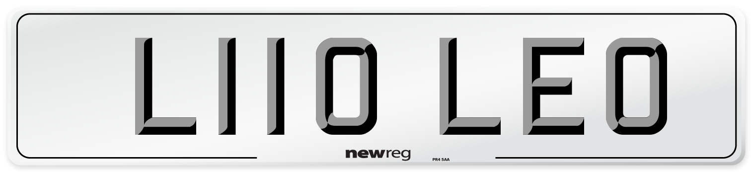 L110 LEO Front Number Plate