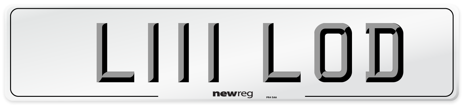 L111 LOD Front Number Plate