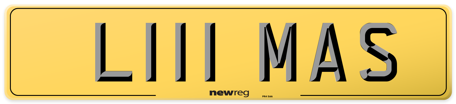 L111 MAS Rear Number Plate