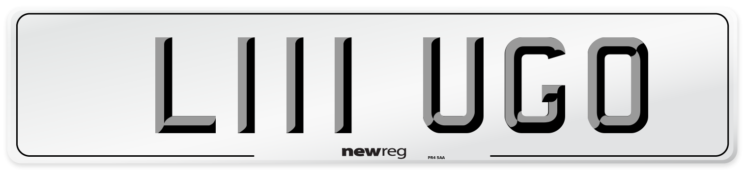 L111 UGO Front Number Plate