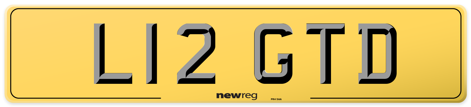 L12 GTD Rear Number Plate
