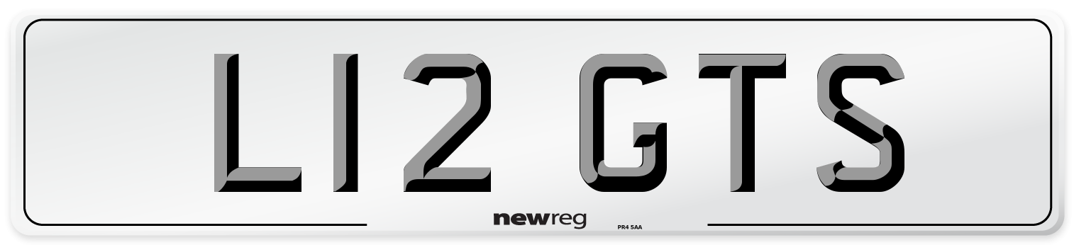 L12 GTS Front Number Plate