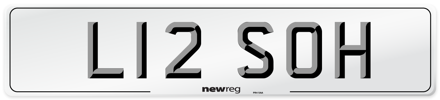 L12 SOH Front Number Plate