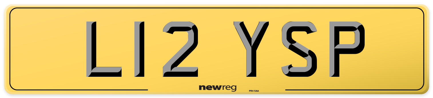 L12 YSP Rear Number Plate