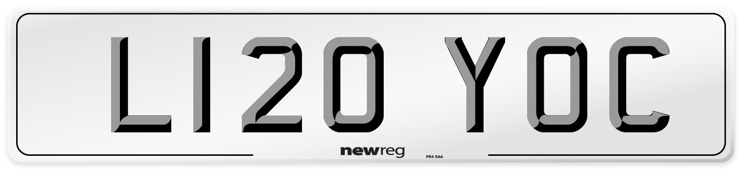 L120 YOC Front Number Plate